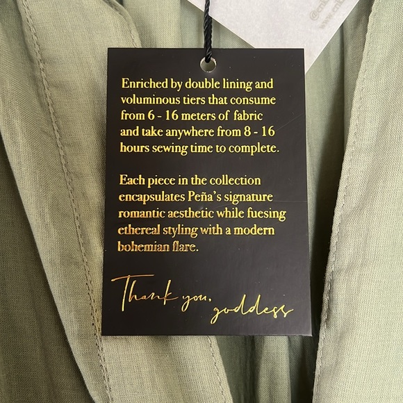 NWT Erika Peña maxi dress w/ buttons and tie - Picture 5 of 5